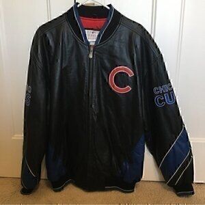 Chicago Cubs leather bomber jacket men’s size large